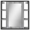 Vidaxl Bathroom Cabinet with Mirror, Grey Sonoma Oak, 60X16X60 Cm
