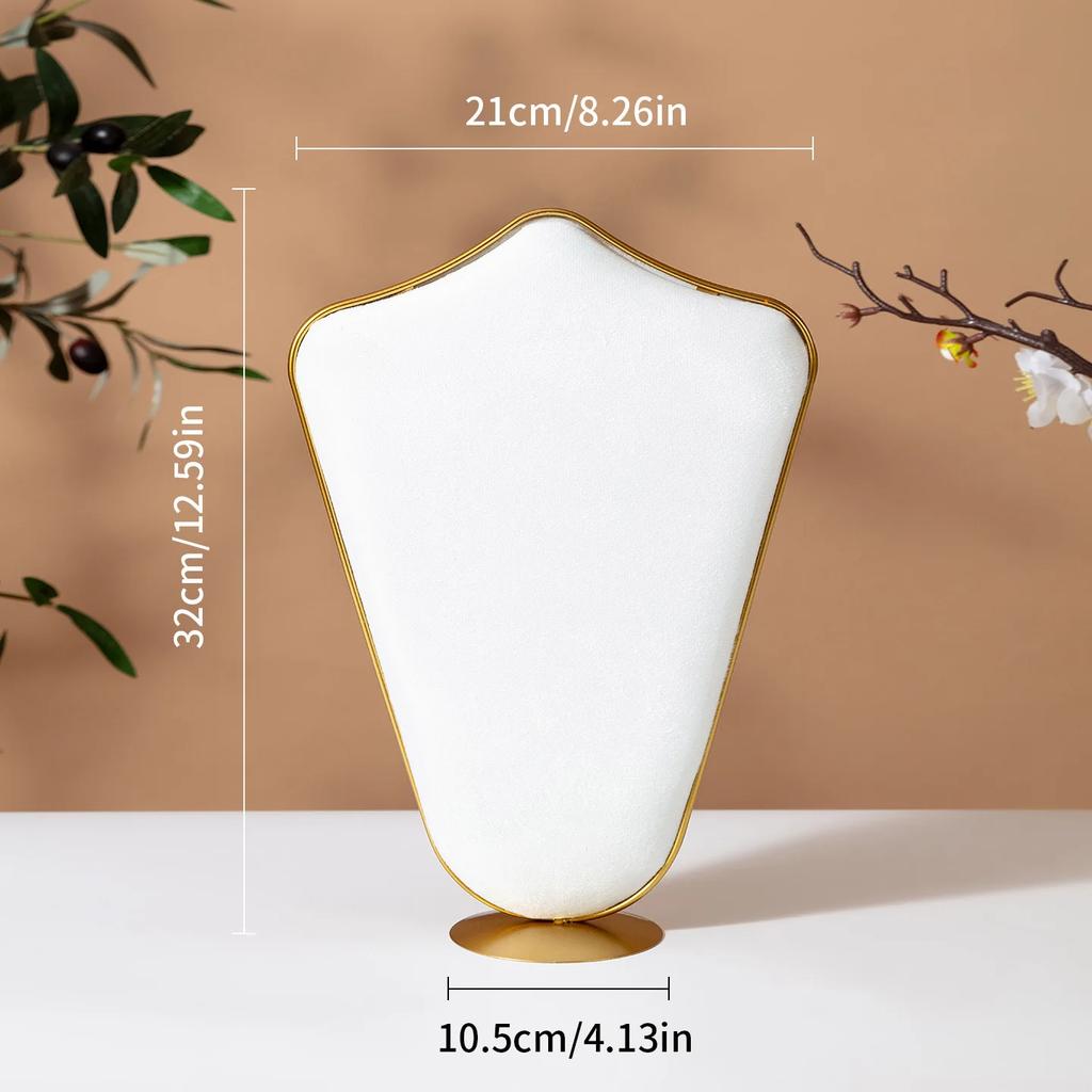 1Pc Crown Shaped Jewelry Holder with Metal Base Ideal for Vanity Countertop Boutique Showcase Jewelry Necklace Display Holder