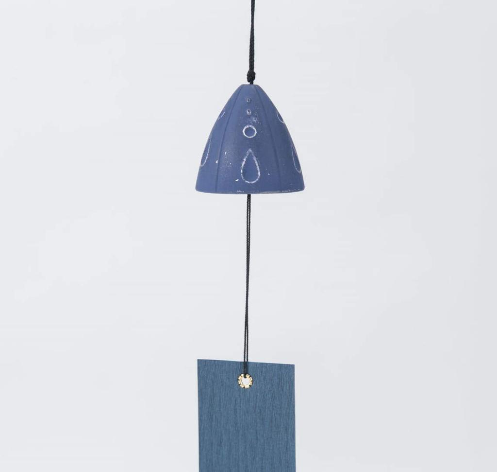 Iwachu Vind x Nambu 27168 Vindspel, "Yudachi" (Nedpuder) Mönster, Silver/Lila, 5cm (H)5cm, Järnvaror,