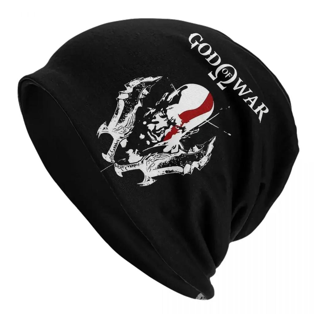 Skull Kratos God Of War Unisex Adult Beanies Caps Knitted Bonnet Hat Warm Fashion Autumn Winter Outdoor Skullies Hats