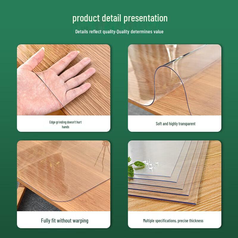 Thickened PVC Transparent Table Protector Mat