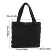 Heart Shape Cloud Handbag Solid Color Puffer Underarm Bag Casual Padded Tote Bag  Girls