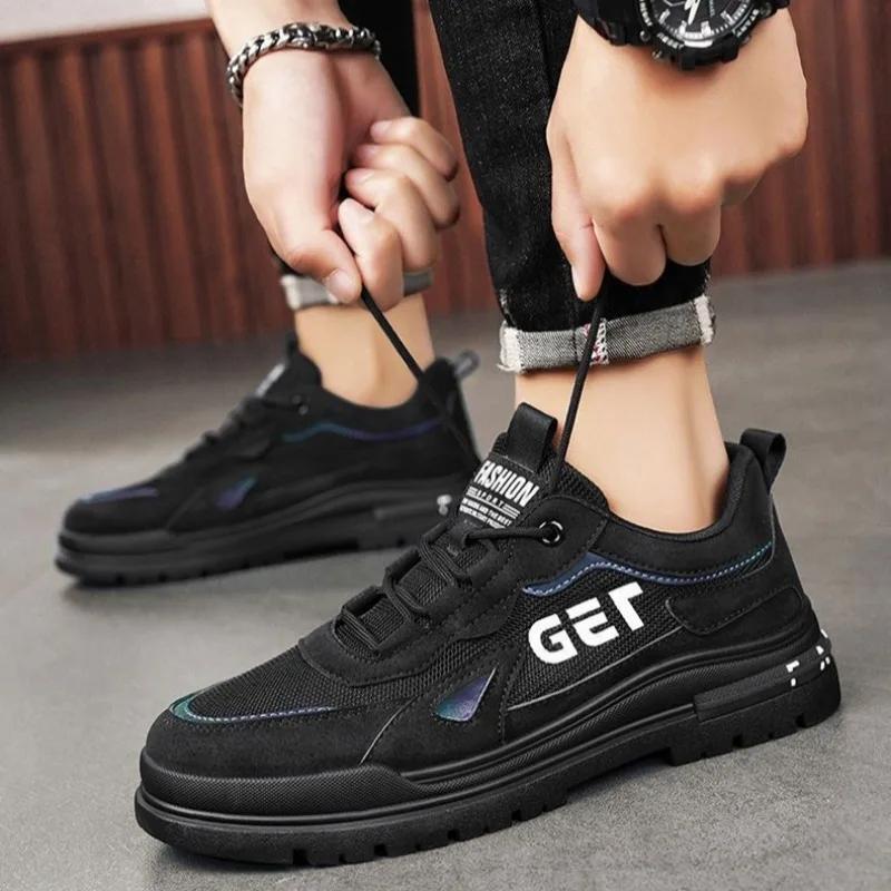 Męskie Sneakersy Oddychające Sportowe Wygodne Buty do Biegania dla Mężczyzn Siateczkowe Sznurowane Buty do Joggingu Wulkanizowane Zapatillas De Hombre