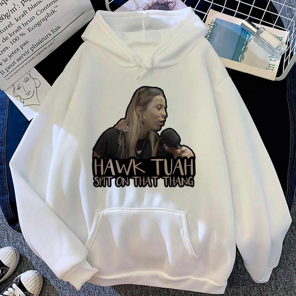 Hawk Tuah hoodies women Winter  anime sweater female anime sweatshirts