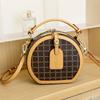 Women's Commuting Bag 2026 New Model Small Round Bag, Light Luxury Shoulder Bag, Vintage Pattern Crossbody Bag, Fashionable Casual Handheld Round Bag