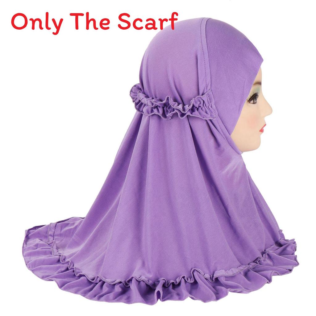 Kids Girl Headband With Ruffle Edge Lightweight Polyester Girls Hair Wrap For Spring Fall