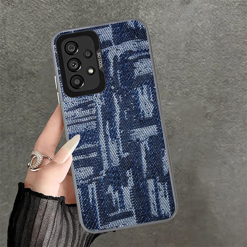 Retro Denim Pattern Soft Phone Case for Samsung A17 A16 A15 A14 A13 A57 A56 A55 A54 A53 A37 A36 A35 A34 A33 A26 A25 A24 A23 A52