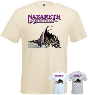 Nazareth Hair of the Dog V2 T-shirt Hard Rock Band White Natural All Sizes S-5XL