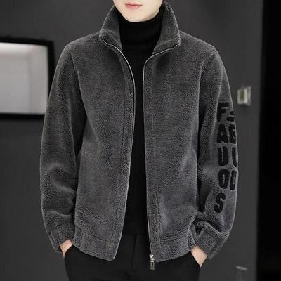 Outono&inverno Jaqueta Masculina Grossa Forrada com Lã de Gola Alta Casaco Acolchoado de Algodão Moderno Jaqueta Casual Solta Outro