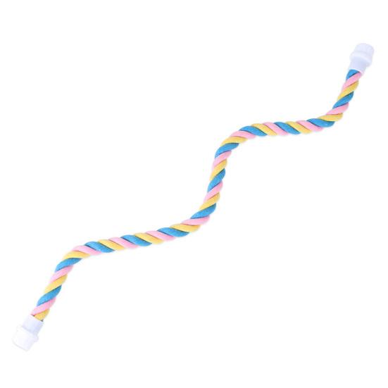 Parrot Swing Toy Multi-color Climbing Toys U-shaped Cotton Rope Bird Training Stand