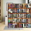 Vintage Wooden Door Shower Curtains Retro Wood Board Grain Printing Decor Screens Waterproof Fabric Bathroom Curtains With Hooks