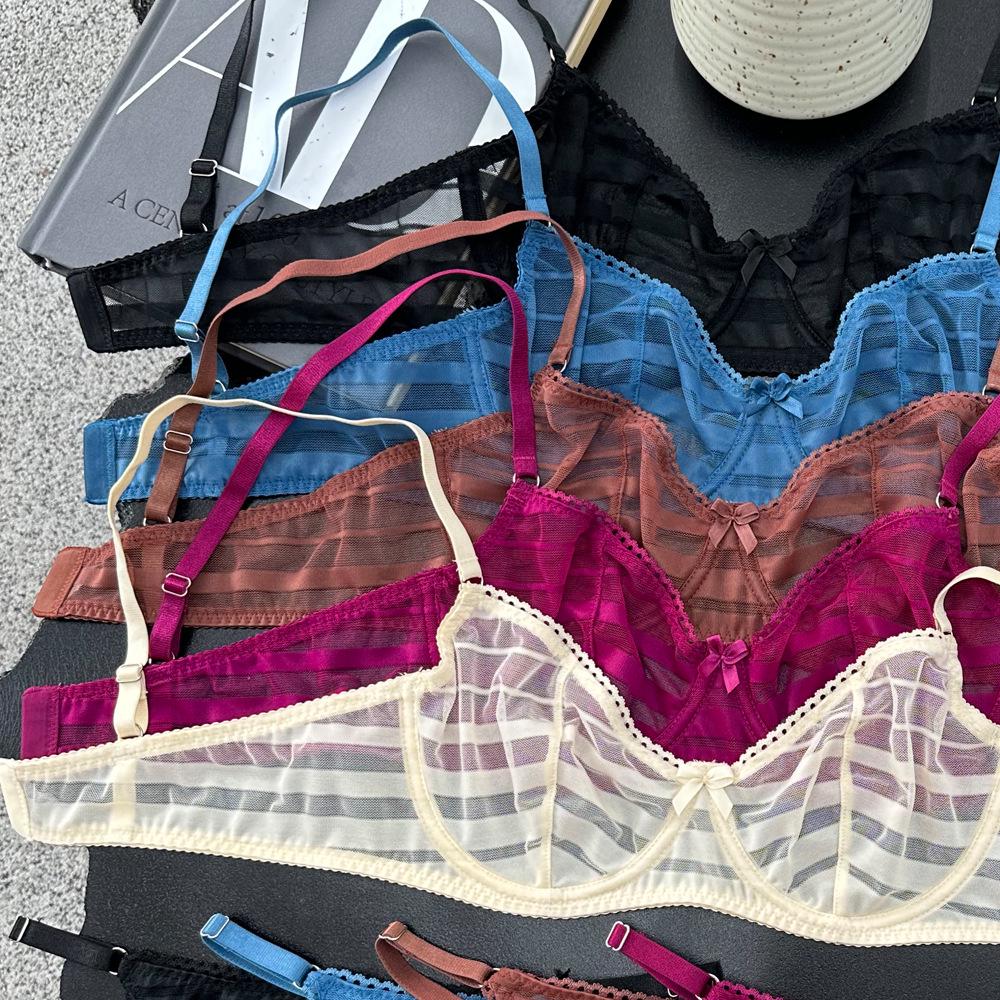 2025 Women's European & American Sexy Lace Lingerie Bra Set - French Style for a Sleek Look