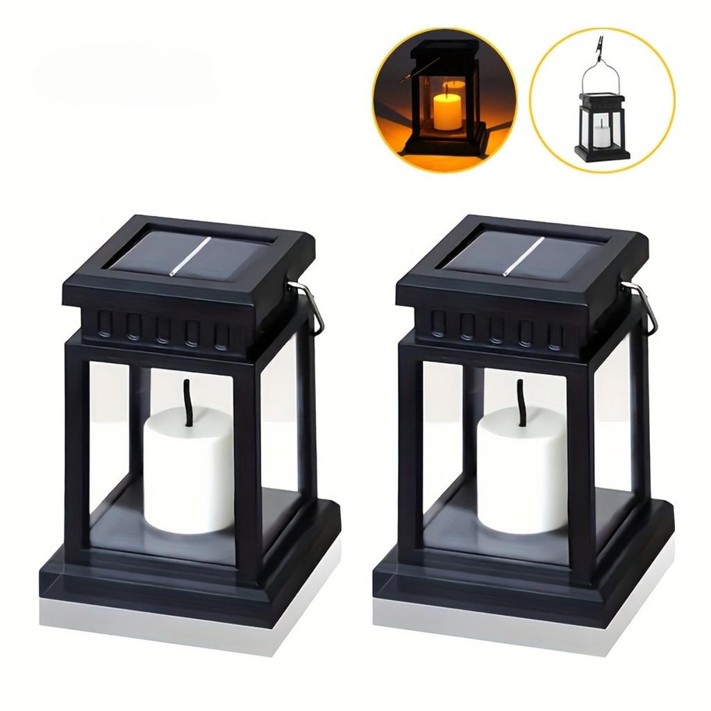 Solar Lanterns, Flickering Flameless Candle LED Lights, Solar Lights Garden Outdoor Hanging Decoration for Table, Patio, Outdoor Party Decoration
