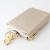 OSL Key Pouch TP Gold Genuine Leather Storage Small Item Case Smart Key Compatible with Carabiner Hook Slip-on A-OSL-2901 Card/Key