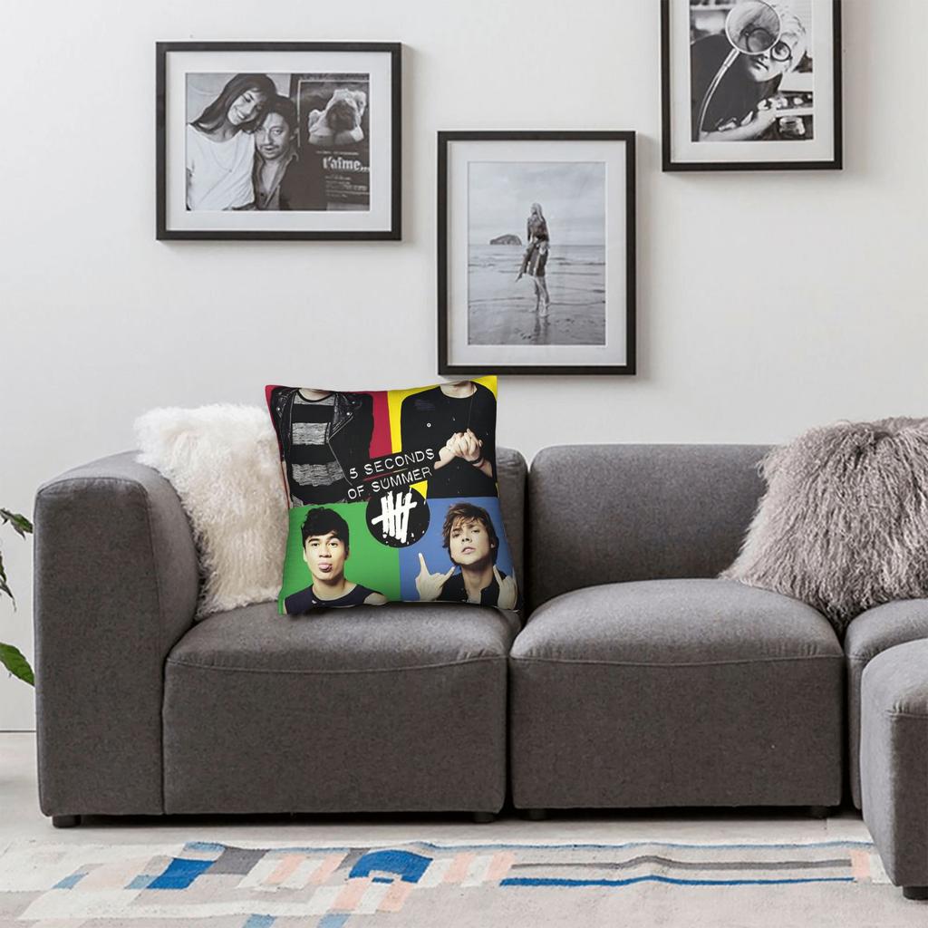 Michael Clifford 5 Second Pillow Cover Soft Cushion Cover Retro Trendy Pillow Case For Living Room Sofa
