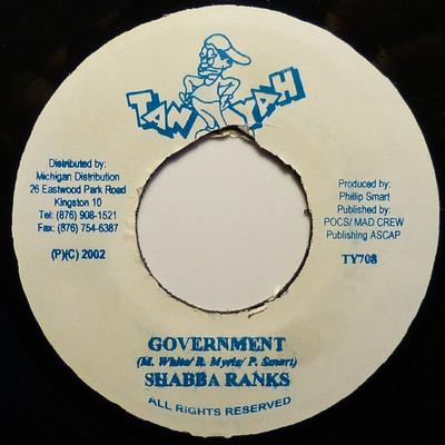 7-Zoll-Single SHABBA RANKS / DANNY ENGLISH / BREE - Government / Get Wuk TY708 Tan-Yah 2002 US Reggae, Ska & Dub Gebraucht