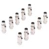 10PCS Metal 4 Cores XLR Female Plug Microphone Cable Adapter  for Monitor Speaker