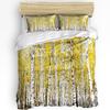 Plant Yellow Birch Tree Forest Bedding Set 3pcs Duvet Cover Pillowcase Kids Adult Quilt Cover Double Bed Set Home Textile