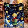 The Little Prince Pattern Blanket for Home Decoration, Bed, Sofa, Car Travel, Camping, Suitable for All Seasons, Birthday Christmas Gift