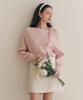 ZEROSTREET [4 Colors] Ribbon Asymmetrical Off-Shoulder Sweater