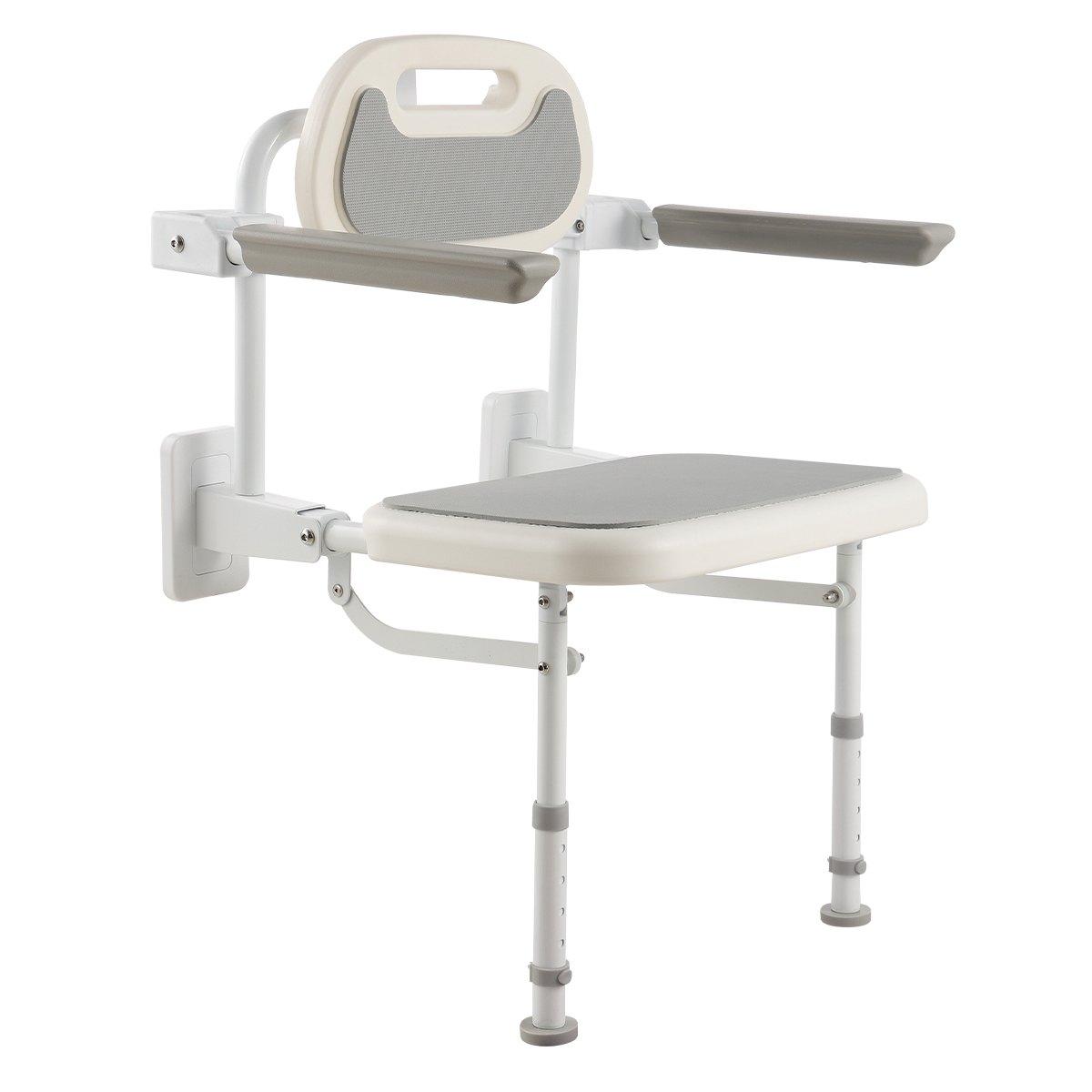 VEVOR Foldable Shower Chair Wall Mounted