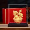 Majestic Wealth Gathering Dragon Figurine, Premium Sandblasted Metallic Sandy Finish, Classic Oriental Feng Shui Art Style Decor, Prosperity