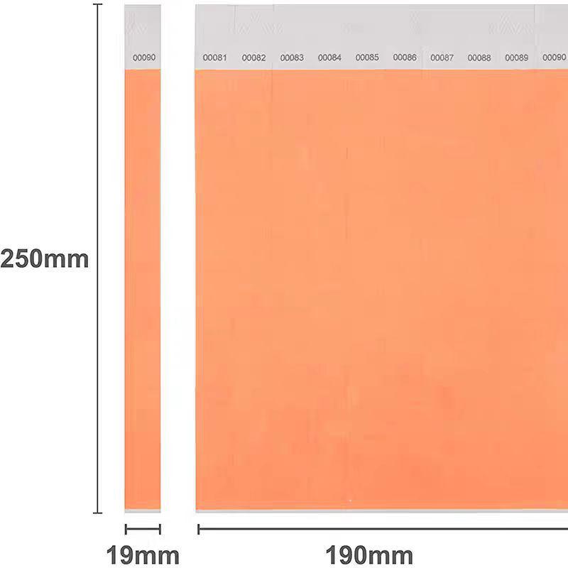 Customized Waterproof Tyvek Wristbands for Children's Amusement and Water Parks