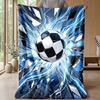 Soccer Ball Dreams Theme Blanket Lightweight Warm Flannel Blanket Decorative Throw Blanket for Home Decoration