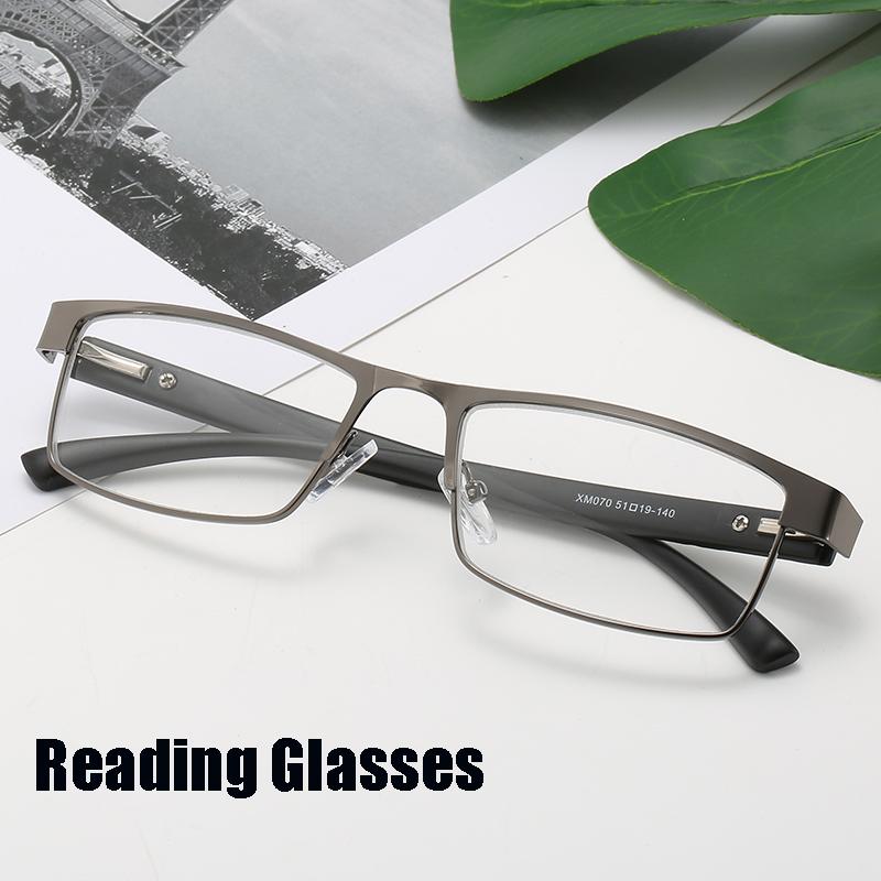 2Pcs High Quality Stainless Reading Glasses Men Women Fashion Presbyopic Eyeglasses Business Hyperopia Anti Blue Light Eyewear