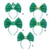 Irish Leprechaun Bowknot Hair Hoop Fashion Statement Karaoke Party Leprechaun for Irish Day Stage Photo Props