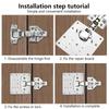 Square Cabinet Hinge Repair Plate Kit Furniture Drawer Door Hinge Mounting Plates with Screw Stainless Steel Flat Fixing Bracket