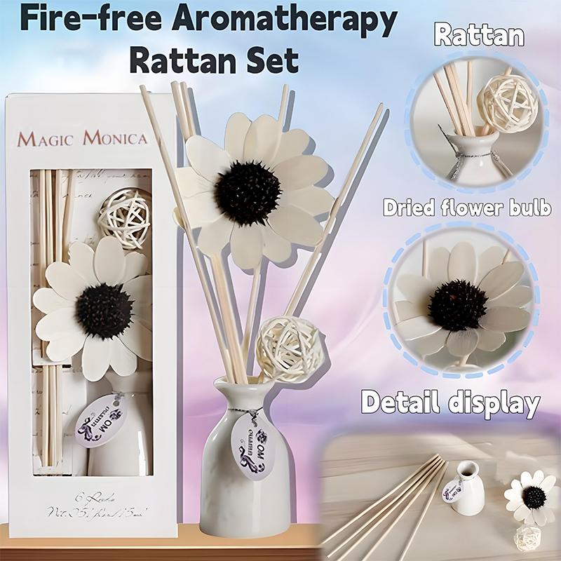 1PC Sunflower Diffusion Aromatherapy Perfume Ornament Home Ceramic Decoration Fragrance Gift Aroma Stick