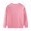 Girls Embroidered Round Neck Sweatshirt Cotton Knit Sporty Base Layer