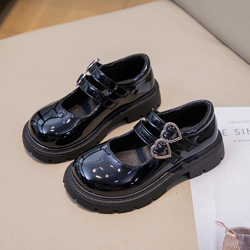 

Девочки черные кожаные туфли весна и осень британские кампусные студенческие туфли одинарные туфли для средних и маленьких детей осенние туфли милые летние туфли принцессы ш 37
