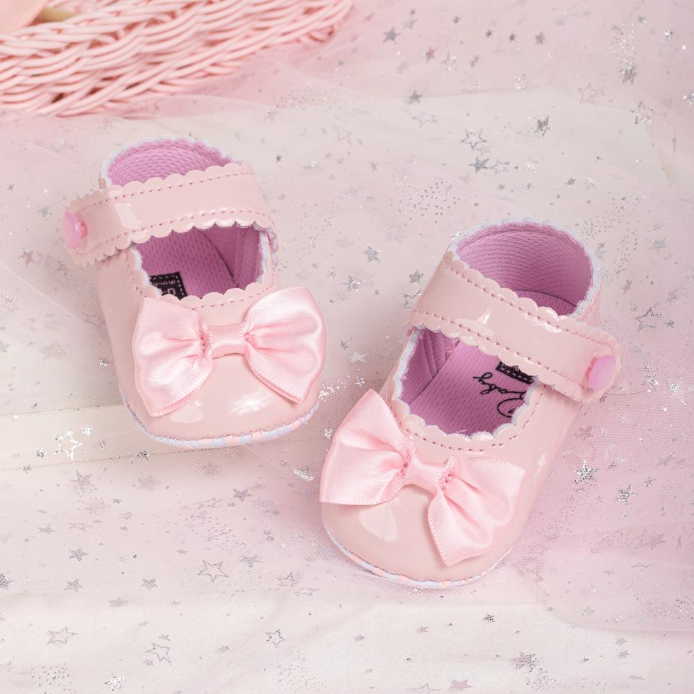 Reflective Baby Pre-Walking Shoes for 0-1 Year Olds - Bow Knot, Soft Sole, Non-Slip, Breathable.