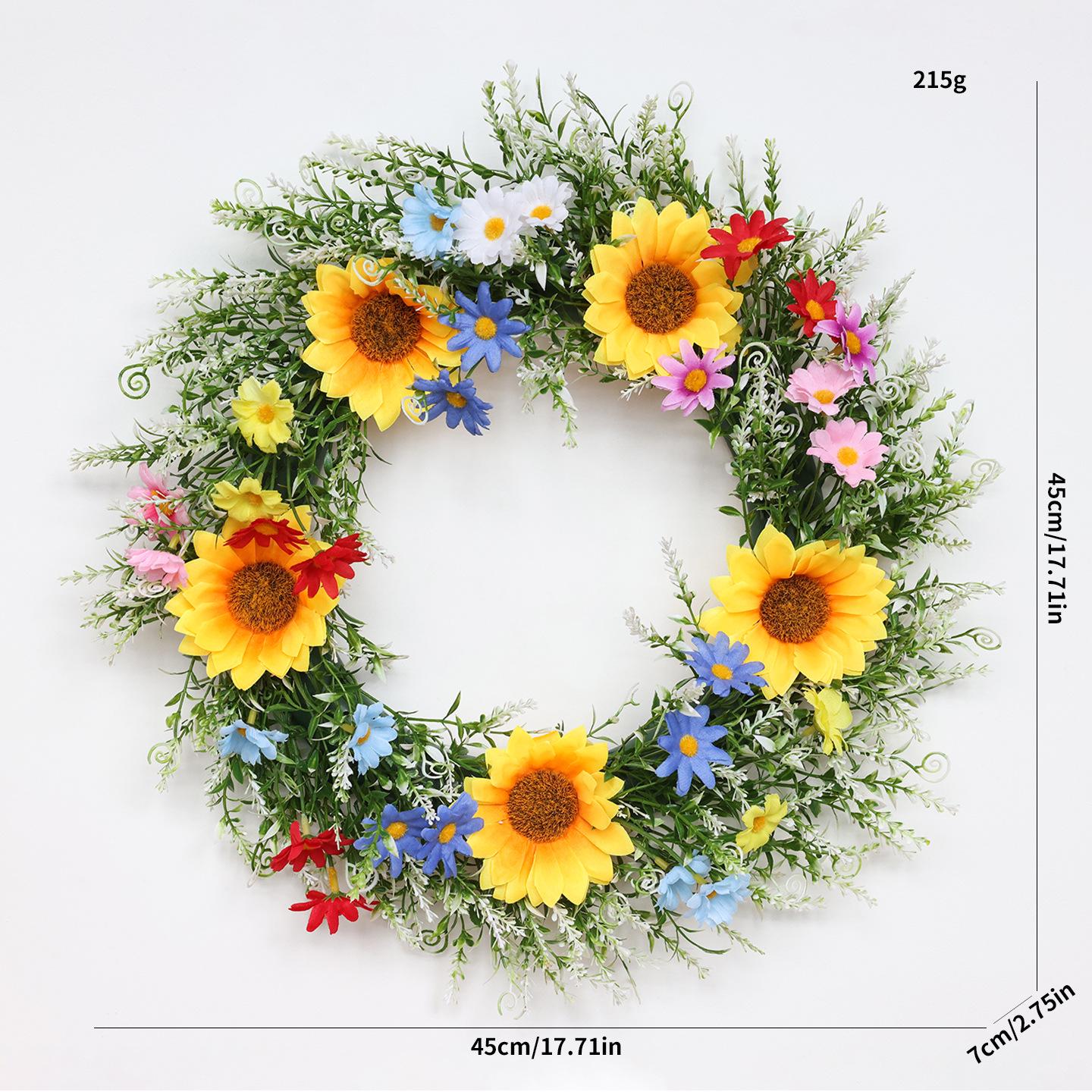 Autumn Sunflower Wreath - Outdoor Door Decoration
