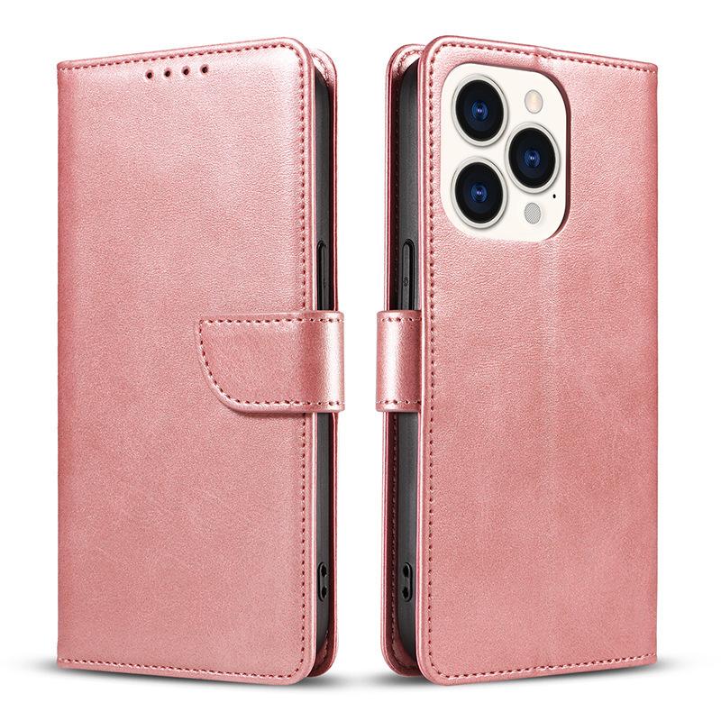Applicable to Apple 16 calf pattern flip phone leather case iPhone17Promax custom logo