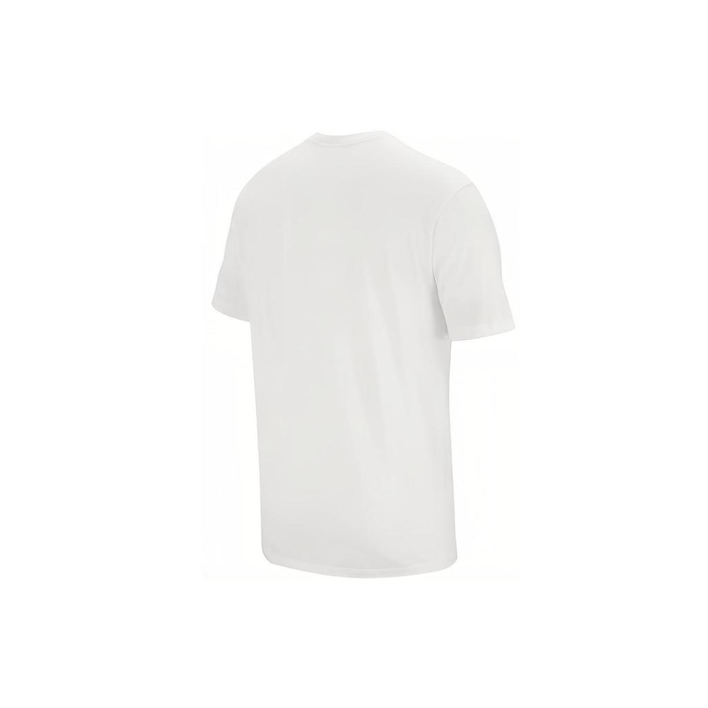 Nike Embroidered Logo Solid Color Crew Neck Short Sleeve T-Shirt Men tops White AR4999-100