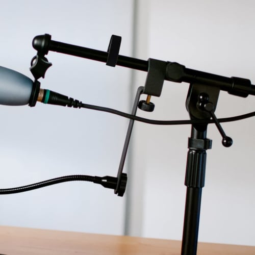 SEWACC Microphone Pole Clips, Microphone Holder Clips, Microphone Stand Clips, Plastic Microphone Clips, Microphone Boom Pole Microphone Accessories F