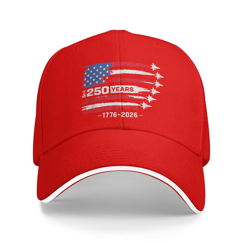 250 Years American 1776 2026 250th USA Birthday 4th of July Baseball Cap Casual Trucker Hat Summer Men Outdoor Gym Baseball Caps
