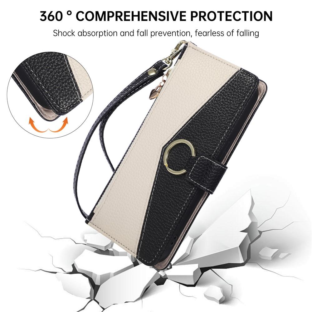 Wallet Case for Pixel - Leather/PU, Black, With Lanyard