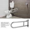 Flip Up Bathroom Grab Bar Stainless Steel Ergonomics 90° Vertical Rotation Wall Mount Toilet Handrails for Old People