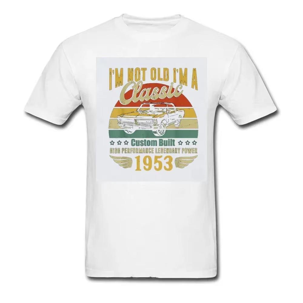 1965 Classic Car 60th Birthday T-Shirt Men Women 1965 60th Birthday Gift Tee Cotton Clothing Vintage Nostalgic Streetwear Casual