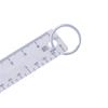 1Pc Portable Mini Titanium Alloy Ruler Titanium Small Ruler Keychain Pendant Keychain Accessories Outdoor Tool