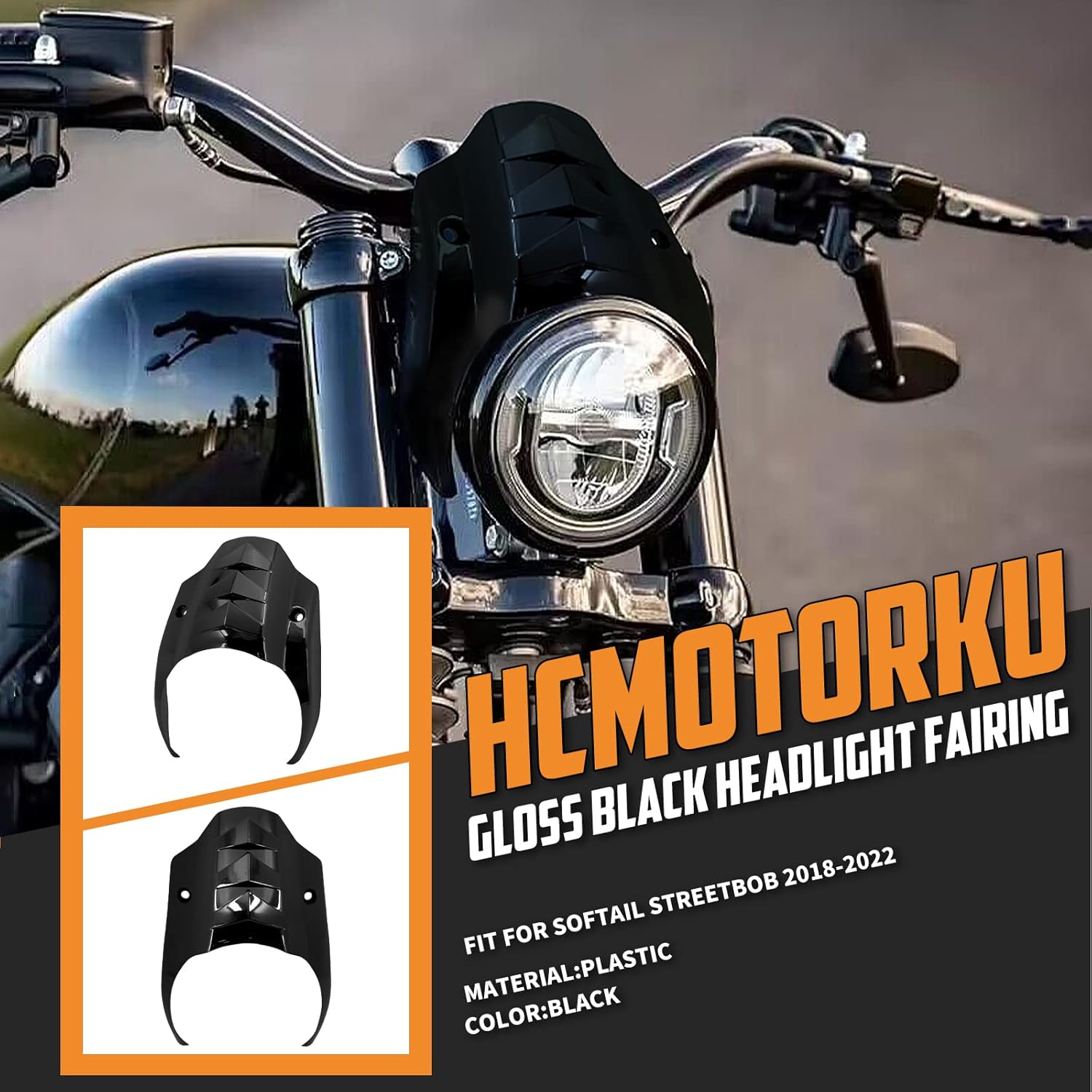 

Motorcycle Headlight Fairing Cover Fit For Harley Softail Street Bob FXBB FXBBS 2018-2022