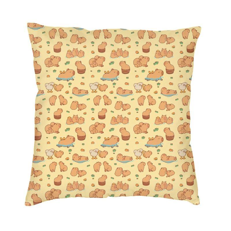 Capybara Cushion Cover Two Side Printing Floor Pillow Case for Living Room Fashion Pillowcase Home Decorative