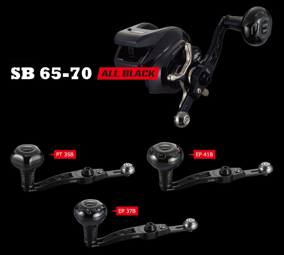 LIVRE 11441 SB B Series with EP37B Shimano All 65-70 Knob, Left-Handed, Black, SBA-67SL-KB37
