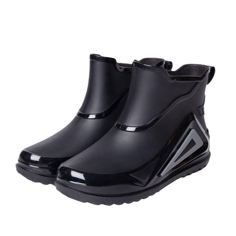 Water shoes trend low-top rain shoes men's fashion outer wear non-slip wear-resistant rain boots rubber shoes waterproof glue shoes