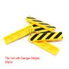 50pcs Moc Tile 1x4 1x3 Tablet with Wood Grain Danger Stripes Pattern DIY Building Blocks Bricks Compatible with 2431 63864