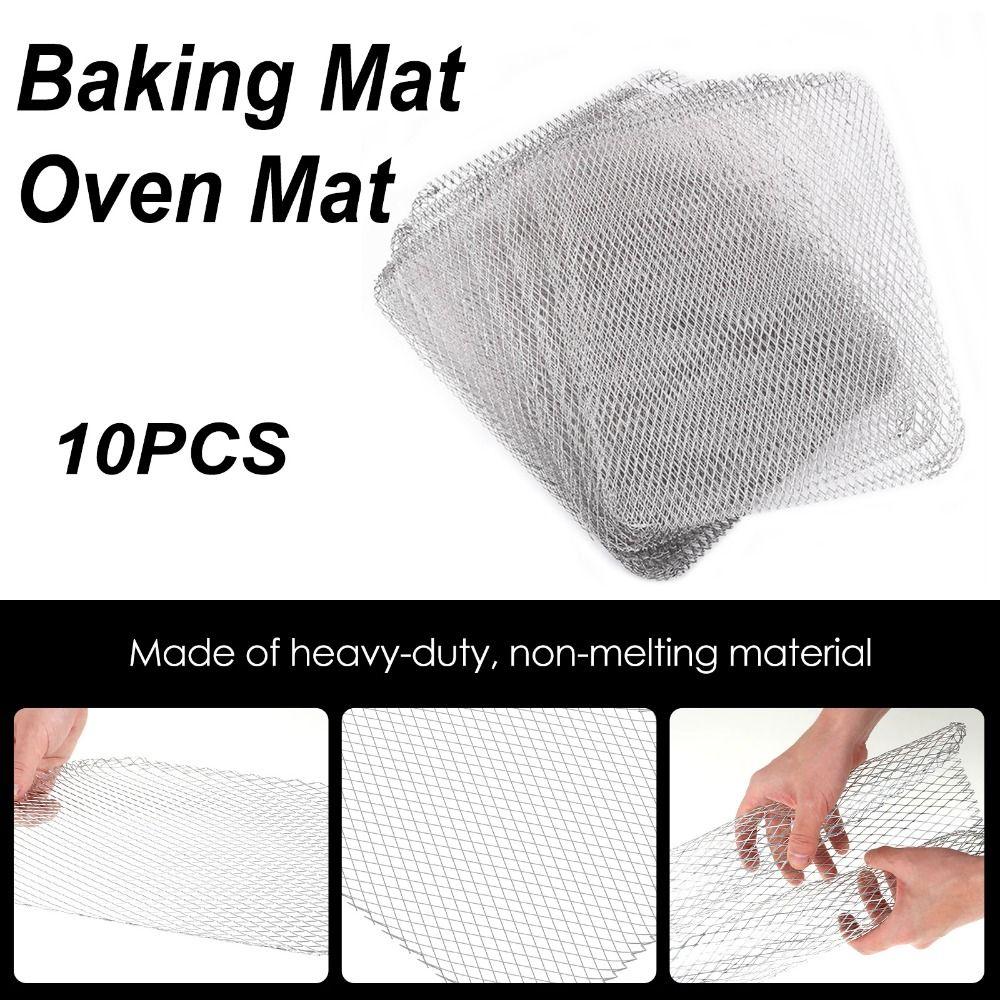 10 KS Čtvercová síťka na vaření jídla Zesílená jednorázová BBQ podložka Kempingový gril